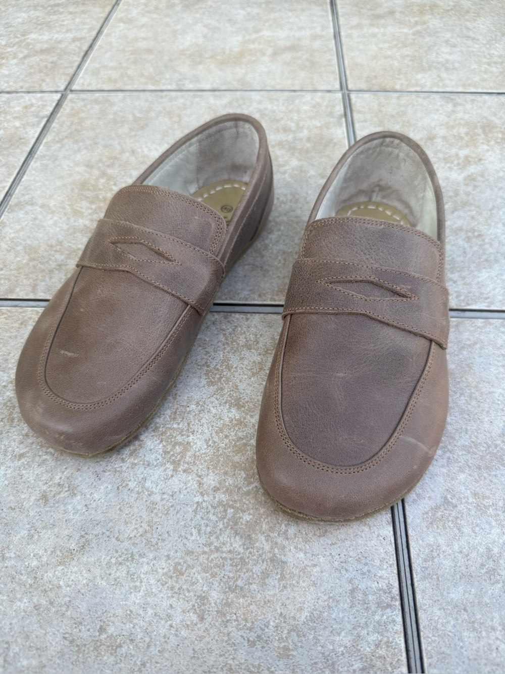 Earthing Harmony Men's Brown Slip-On Grounding Penny Loafers
